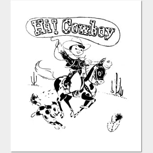 Hi Cowboy Cartoon Posters and Art